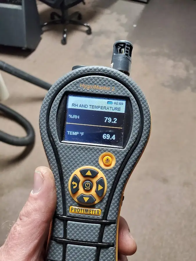 Moisture meter humidity assessment for Fire & Smoke Damage Restoration in Sussex